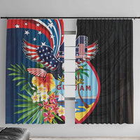 Guam Fourth of July Window Curtain Tropical Flowers LT01 With Hooks Multicolor - Polynesian Pride