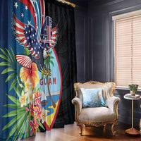 Guam Fourth of July Window Curtain Tropical Flowers LT01 - Polynesian Pride