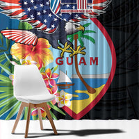 Guam Fourth of July Window Curtain Tropical Flowers LT01 - Polynesian Pride