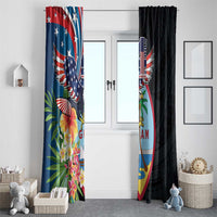 Guam Fourth of July Window Curtain Tropical Flowers LT01 - Polynesian Pride