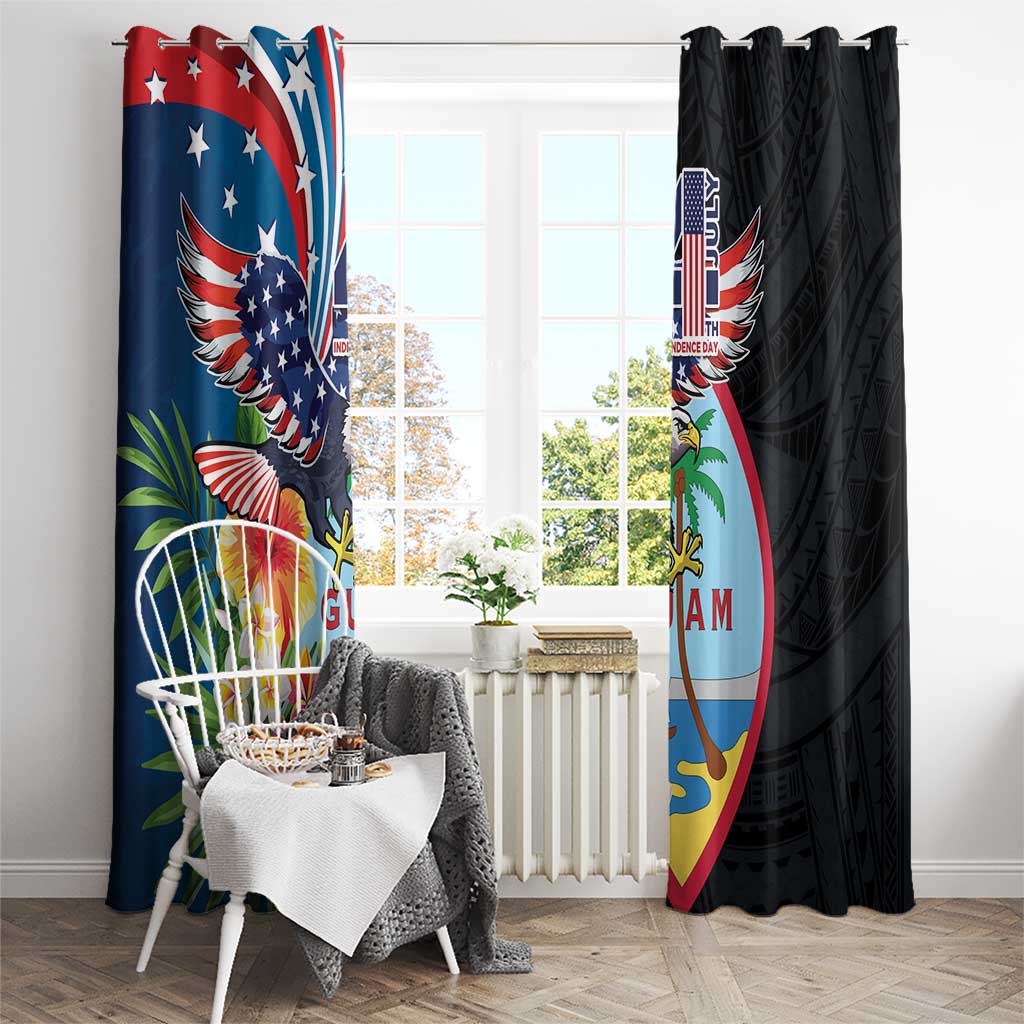 Guam Fourth of July Window Curtain Tropical Flowers LT01 - Polynesian Pride