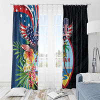 Guam Fourth of July Window Curtain Tropical Flowers LT01 - Polynesian Pride