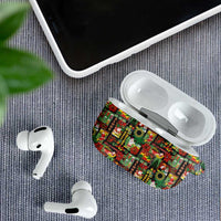 Hawaiian Santa Christmas Pattern AirPods Case Black Version LT01 - Polynesian Pride