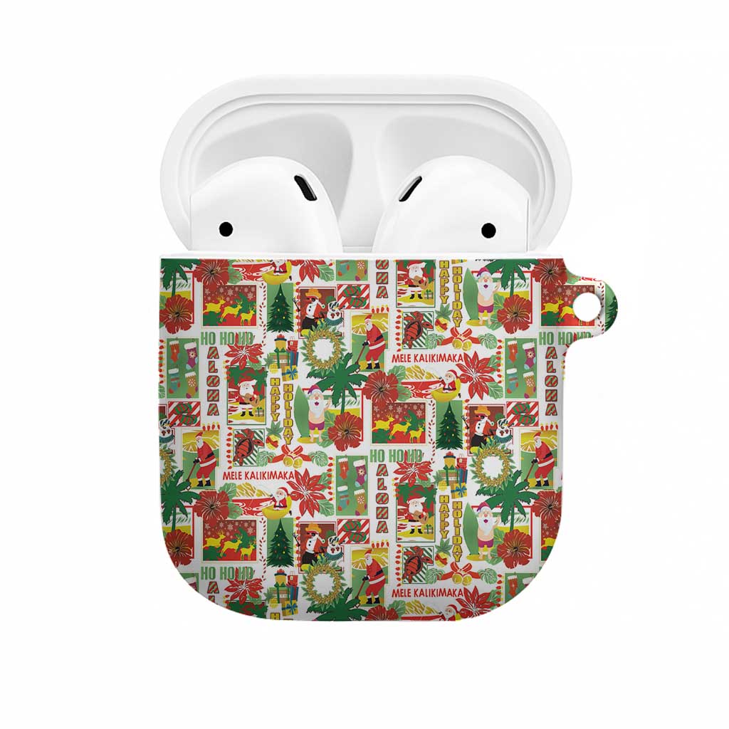 Hawaiian Santa Christmas Pattern AirPods Case White Version LT01 Red - Polynesian Pride