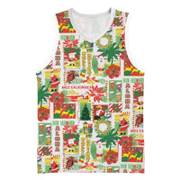 Hawaiian Santa Christmas Pattern Basketball Jersey White Version LT01 Unisex Red - Polynesian Pride