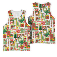 Hawaiian Santa Christmas Pattern Basketball Jersey White Version LT01 - Polynesian Pride