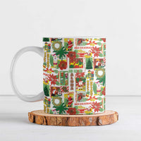 Hawaiian Santa Christmas Pattern Ceramic Mug White Version LT01 Red - Polynesian Pride
