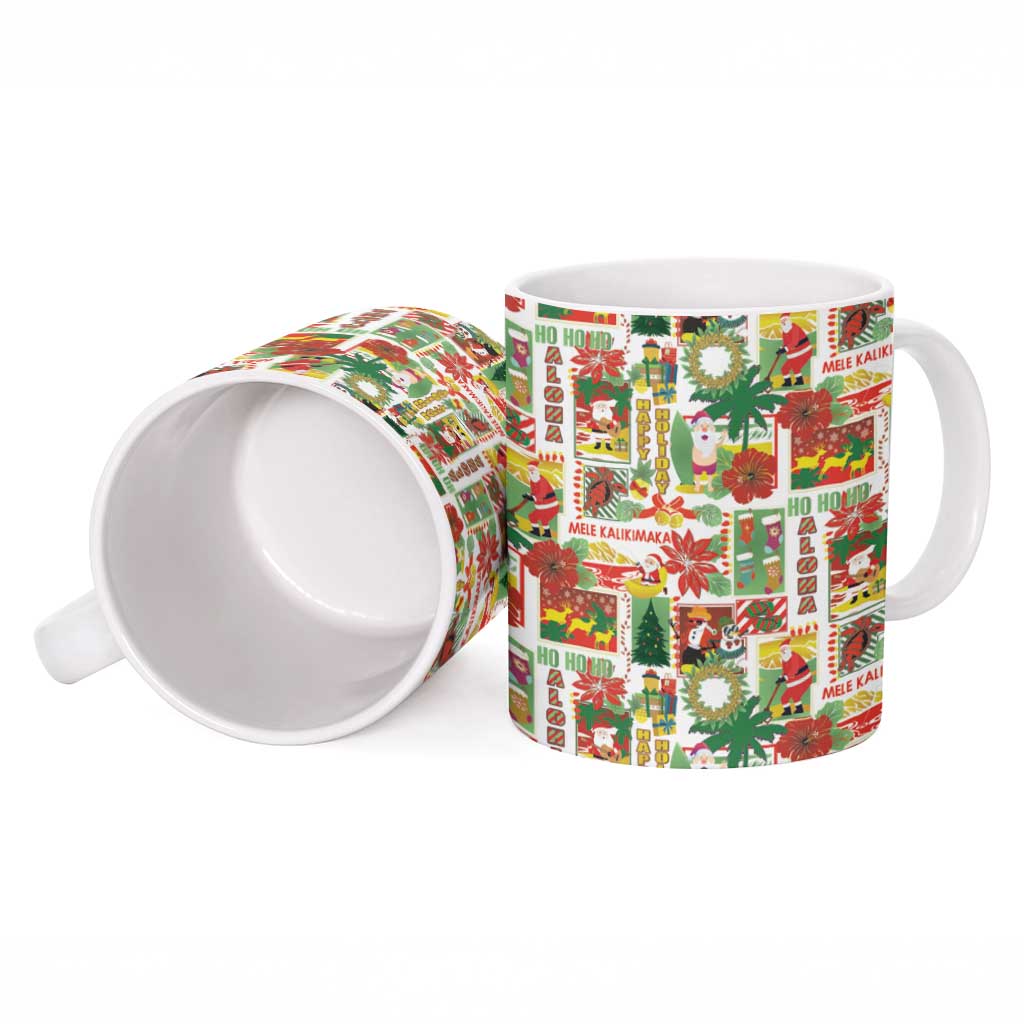 Hawaiian Santa Christmas Pattern Ceramic Mug White Version LT01 - Polynesian Pride