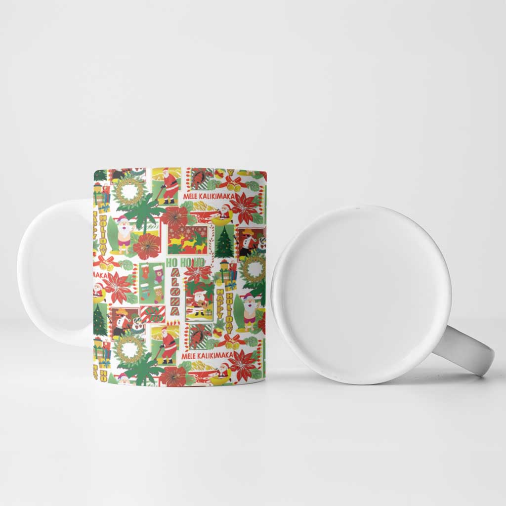 Hawaiian Santa Christmas Pattern Ceramic Mug White Version LT01 - Polynesian Pride