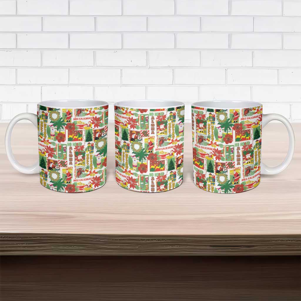 Hawaiian Santa Christmas Pattern Ceramic Mug White Version LT01 - Polynesian Pride