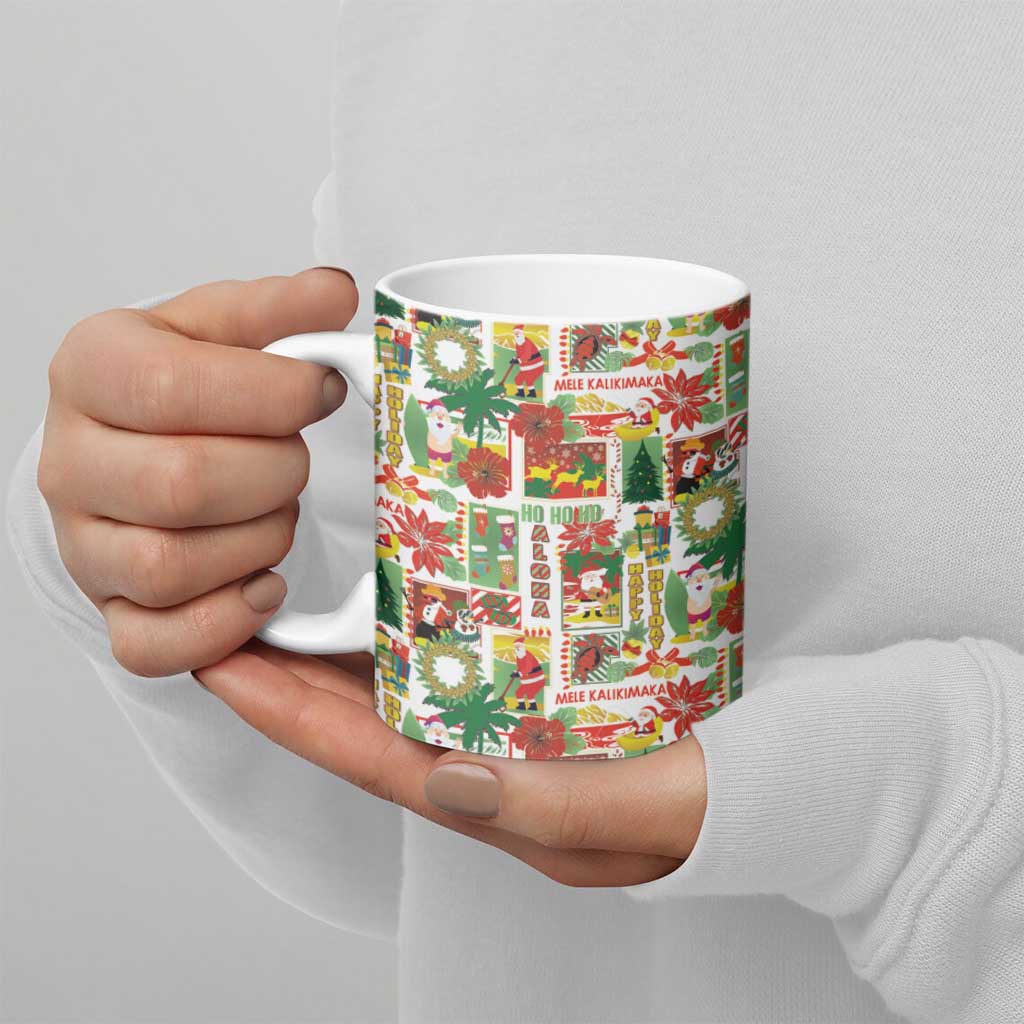 Hawaiian Santa Christmas Pattern Ceramic Mug White Version LT01 - Polynesian Pride