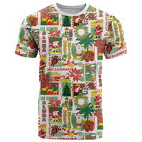 Hawaiian Santa Christmas Pattern T Shirt White Version LT01 Red - Polynesian Pride