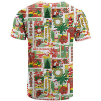Hawaiian Santa Christmas Pattern T Shirt White Version LT01 - Polynesian Pride