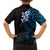 New Zealand Tuatara Plumeria Family Matching Long Sleeve Bodycon Dress and Hawaiian Shirt Maori Blue Koru Tribal Tattoo