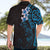 New Zealand Tuatara Plumeria Hawaiian Shirt Maori Blue Koru Tribal Tattoo