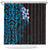 New Zealand Tuatara Plumeria Shower Curtain Maori Blue Koru Tribal Tattoo