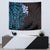 New Zealand Tuatara Plumeria Tapestry Maori Blue Koru Tribal Tattoo