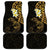 New Zealand Tuatara Plumeria Car Mats Maori Gold Koru Tribal Tattoo