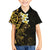 New Zealand Tuatara Plumeria Family Matching Off Shoulder Short Dress and Hawaiian Shirt Maori Gold Koru Tribal Tattoo