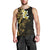 New Zealand Tuatara Plumeria Men Tank Top Maori Gold Koru Tribal Tattoo