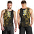 New Zealand Tuatara Plumeria Men Tank Top Maori Gold Koru Tribal Tattoo