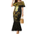 New Zealand Tuatara Plumeria Mermaid Dress Maori Gold Koru Tribal Tattoo