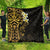 New Zealand Tuatara Plumeria Quilt Maori Gold Koru Tribal Tattoo