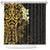 New Zealand Tuatara Plumeria Shower Curtain Maori Gold Koru Tribal Tattoo