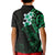 New Zealand Tuatara Plumeria Kid Polo Shirt Maori Green Koru Tribal Tattoo