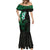 New Zealand Tuatara Plumeria Mermaid Dress Maori Green Koru Tribal Tattoo