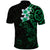 New Zealand Tuatara Plumeria Polo Shirt Maori Green Koru Tribal Tattoo