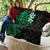 New Zealand Tuatara Plumeria Quilt Maori Green Koru Tribal Tattoo