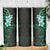 New Zealand Tuatara Plumeria Skinny Tumbler Maori Green Koru Tribal Tattoo