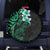 New Zealand Tuatara Plumeria Spare Tire Cover Maori Green Koru Tribal Tattoo