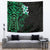 New Zealand Tuatara Plumeria Tapestry Maori Green Koru Tribal Tattoo