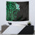 New Zealand Tuatara Plumeria Tapestry Maori Green Koru Tribal Tattoo