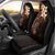 New Zealand Tuatara Plumeria Car Seat Cover Maori Orange Koru Tribal Tattoo