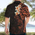 New Zealand Tuatara Plumeria Hawaiian Shirt Maori Orange Koru Tribal Tattoo