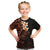 New Zealand Tuatara Plumeria Kid T Shirt Maori Orange Koru Tribal Tattoo