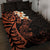 New Zealand Tuatara Plumeria Quilt Bed Set Maori Orange Koru Tribal Tattoo