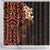 New Zealand Tuatara Plumeria Shower Curtain Maori Orange Koru Tribal Tattoo