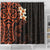 New Zealand Tuatara Plumeria Shower Curtain Maori Orange Koru Tribal Tattoo