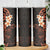 New Zealand Tuatara Plumeria Skinny Tumbler Maori Orange Koru Tribal Tattoo