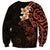 New Zealand Tuatara Plumeria Sweatshirt Maori Orange Koru Tribal Tattoo