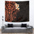 New Zealand Tuatara Plumeria Tapestry Maori Orange Koru Tribal Tattoo