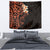 New Zealand Tuatara Plumeria Tapestry Maori Orange Koru Tribal Tattoo