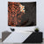 New Zealand Tuatara Plumeria Tapestry Maori Orange Koru Tribal Tattoo