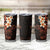 New Zealand Tuatara Plumeria Tumbler Cup Maori Orange Koru Tribal Tattoo