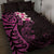 New Zealand Tuatara Plumeria Quilt Bed Set Maori Pink Koru Tribal Tattoo