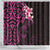 New Zealand Tuatara Plumeria Shower Curtain Maori Pink Koru Tribal Tattoo